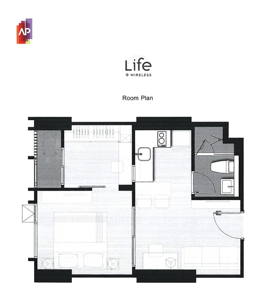 ให้เช่า Life one Wireless 35 sqm. พร้อมเข้าอยู่ 25,000บาท (RT-01)